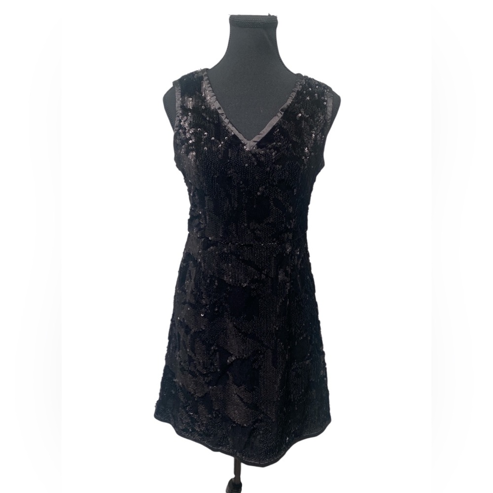 Romeo & Juliet Couture Black Sequin Dress S EUC